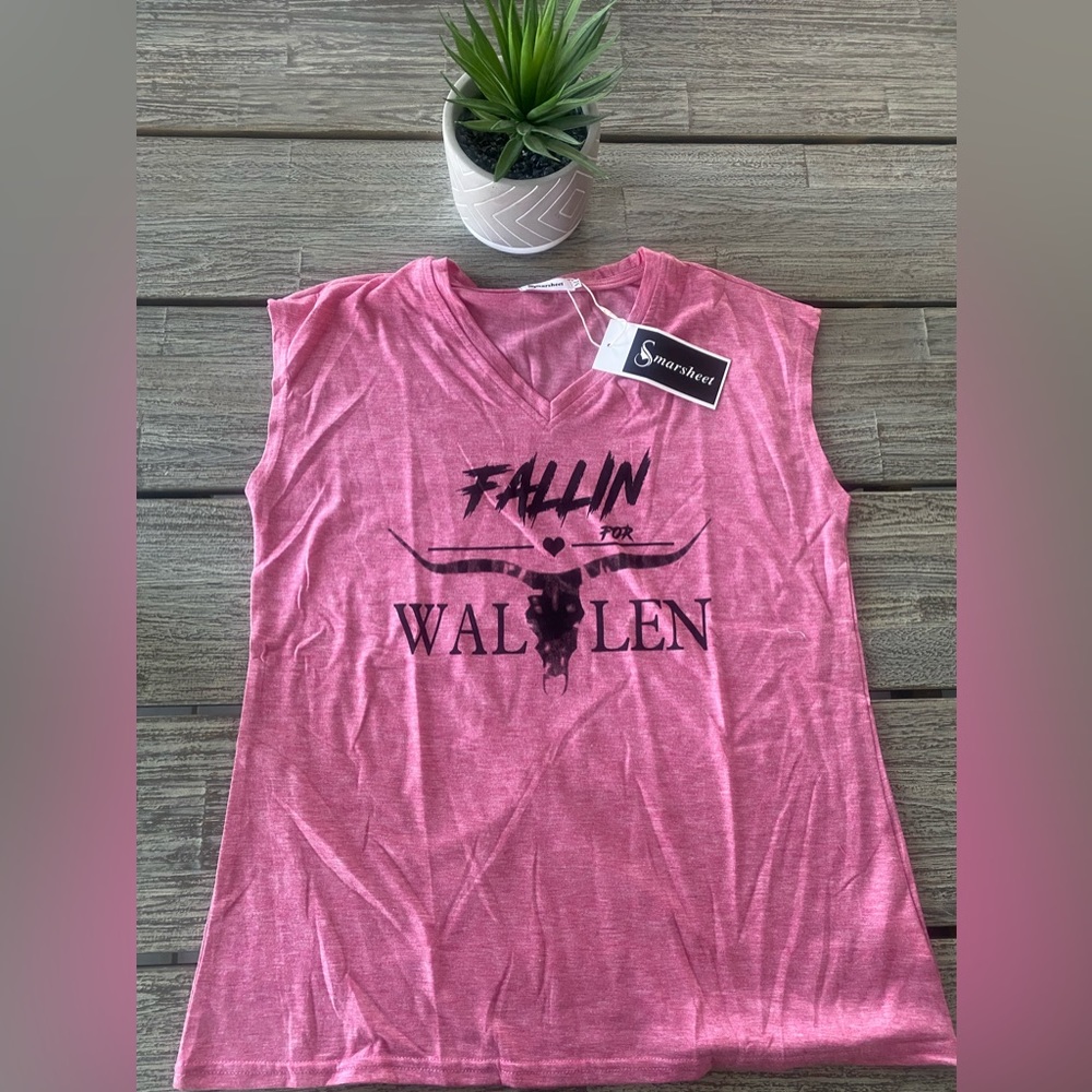 NWT Women's "Fallen For Wallen” Tank Top, Morgan Wallen,Sz Medium
